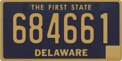 DE license plate 684661