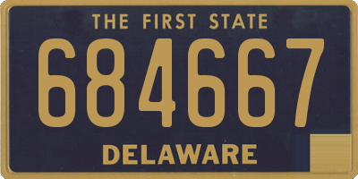 DE license plate 684667
