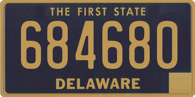 DE license plate 684680