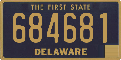 DE license plate 684681