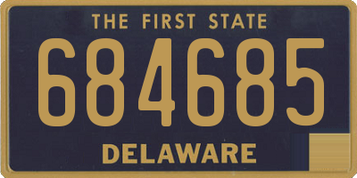 DE license plate 684685