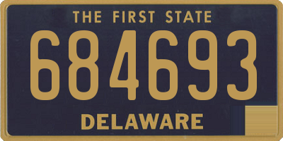 DE license plate 684693