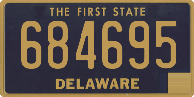 DE license plate 684695
