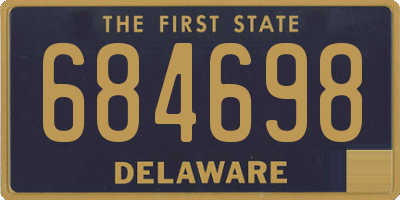 DE license plate 684698