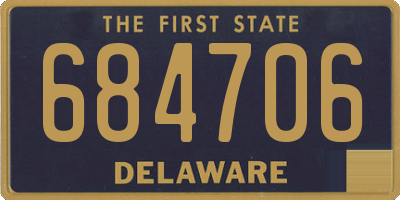 DE license plate 684706