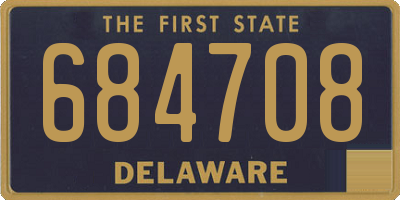 DE license plate 684708