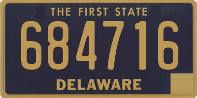 DE license plate 684716