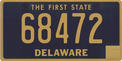 DE license plate 68472