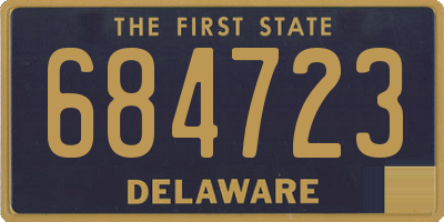 DE license plate 684723