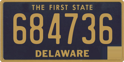 DE license plate 684736