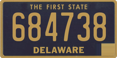 DE license plate 684738