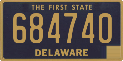 DE license plate 684740