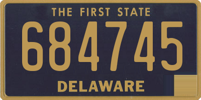 DE license plate 684745