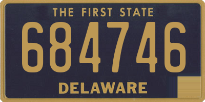 DE license plate 684746