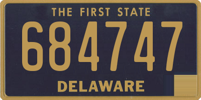 DE license plate 684747