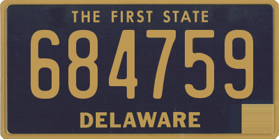 DE license plate 684759