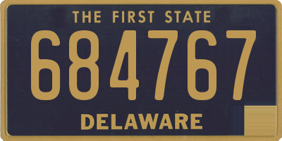 DE license plate 684767