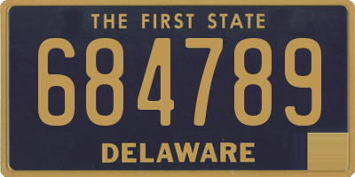 DE license plate 684789