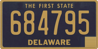 DE license plate 684795