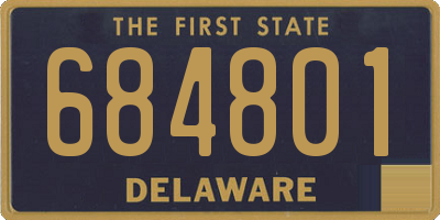 DE license plate 684801