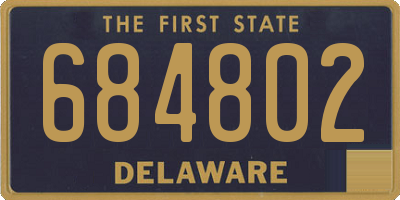 DE license plate 684802