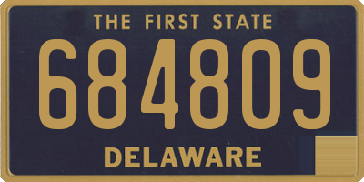 DE license plate 684809