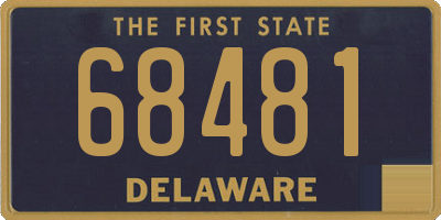 DE license plate 68481