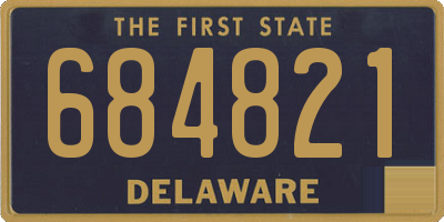 DE license plate 684821