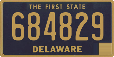 DE license plate 684829
