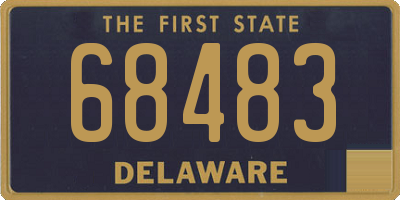 DE license plate 68483