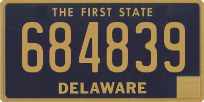 DE license plate 684839
