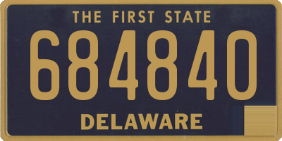 DE license plate 684840