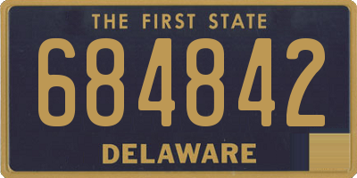 DE license plate 684842
