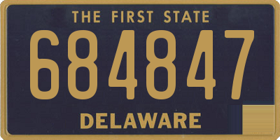 DE license plate 684847