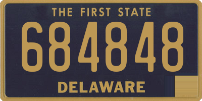 DE license plate 684848