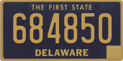DE license plate 684850