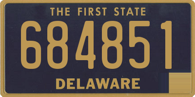DE license plate 684851