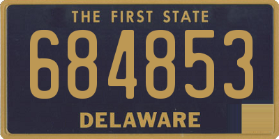 DE license plate 684853