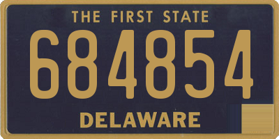 DE license plate 684854