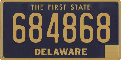 DE license plate 684868
