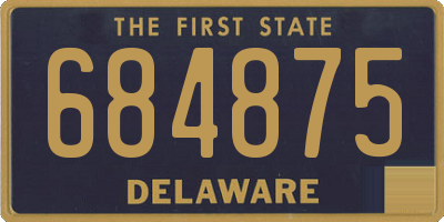 DE license plate 684875