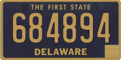 DE license plate 684894