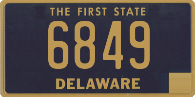 DE license plate 6849