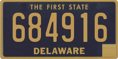 DE license plate 684916