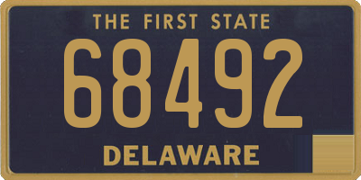 DE license plate 68492