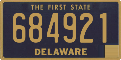 DE license plate 684921