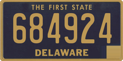 DE license plate 684924