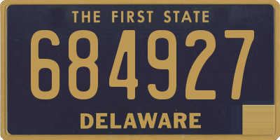 DE license plate 684927