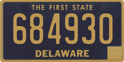 DE license plate 684930