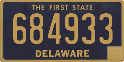 DE license plate 684933
